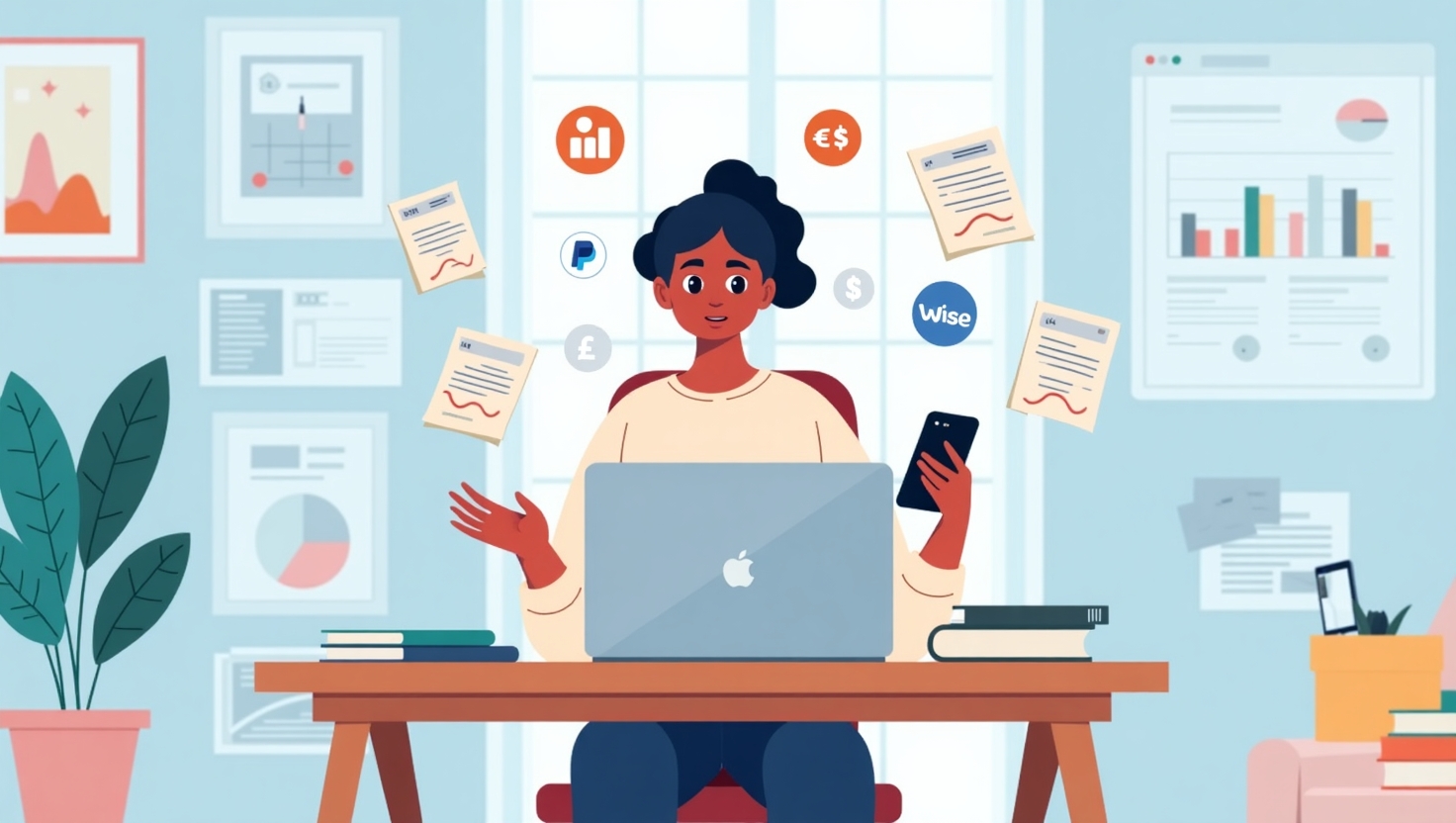 Student getting paid remotely for freelance tech work